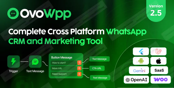 OvoWpp v2.5 - Complete Cross Platform WhatsApp CRM and Marketing Tool